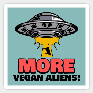 Funny Vegan Alien Sticker